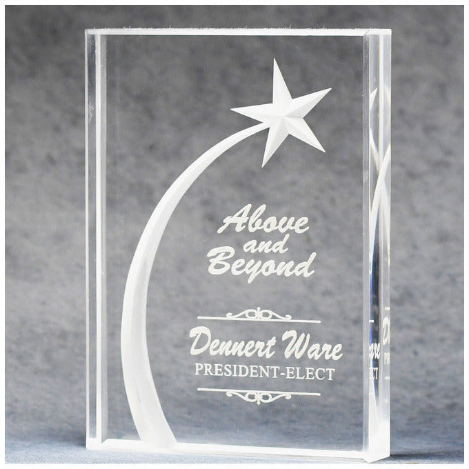 Zepto Acrylic Block with 3D Shooting Star Laser engraved  in Southwest Columbus