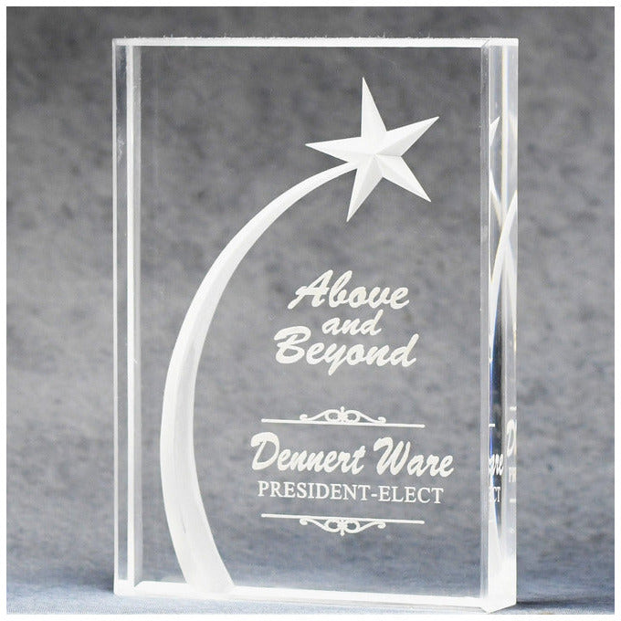 Zepto Acrylic Block with 3D Shooting Star Laser engraved in Southwest Columbus