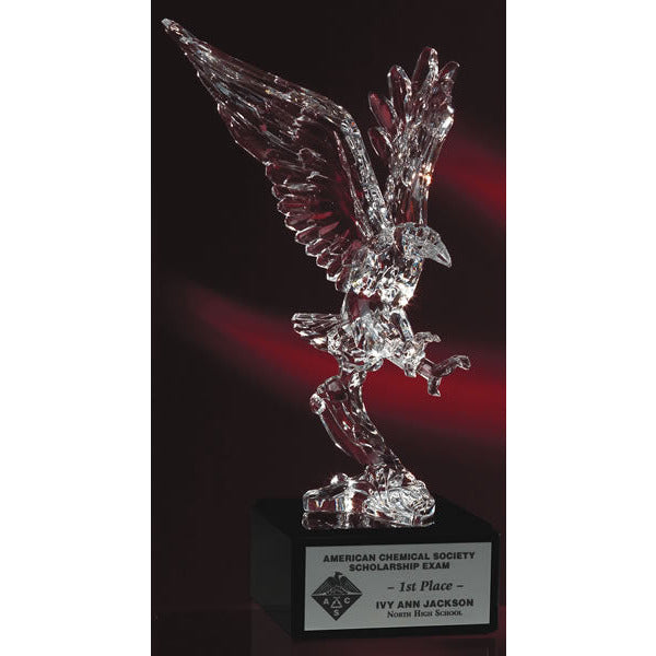Clear Acrylic Eagle on Marble Base - Columbus Ohio