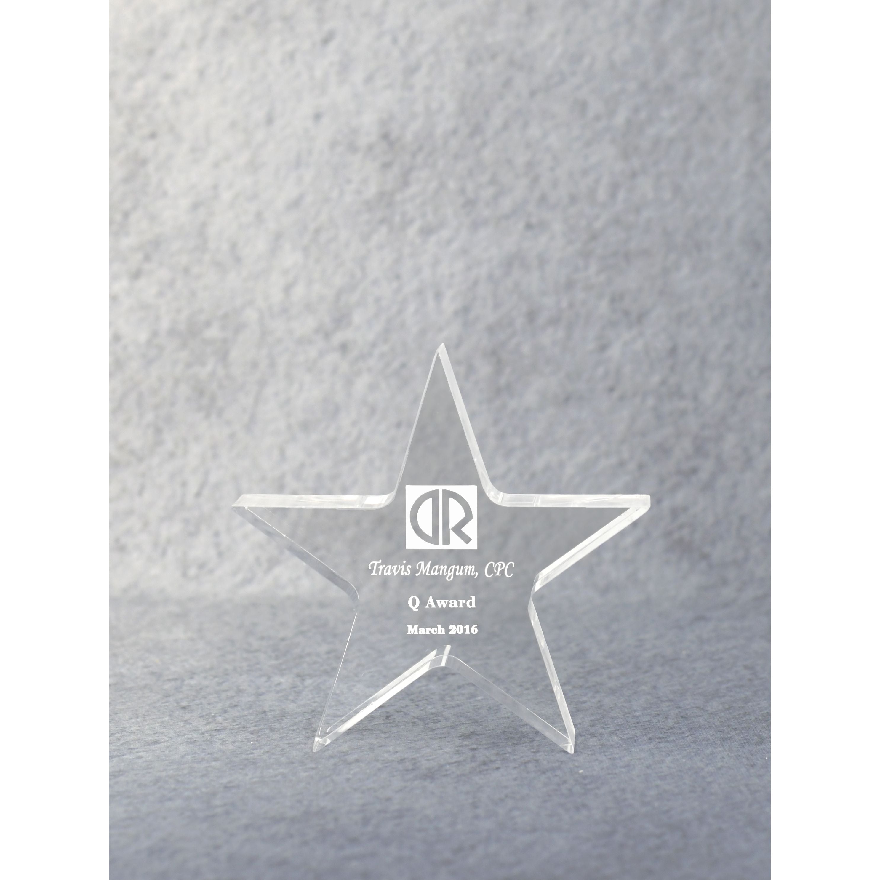 Acrylic Star Performer Paperweight - Columbus and Grove City Ohio